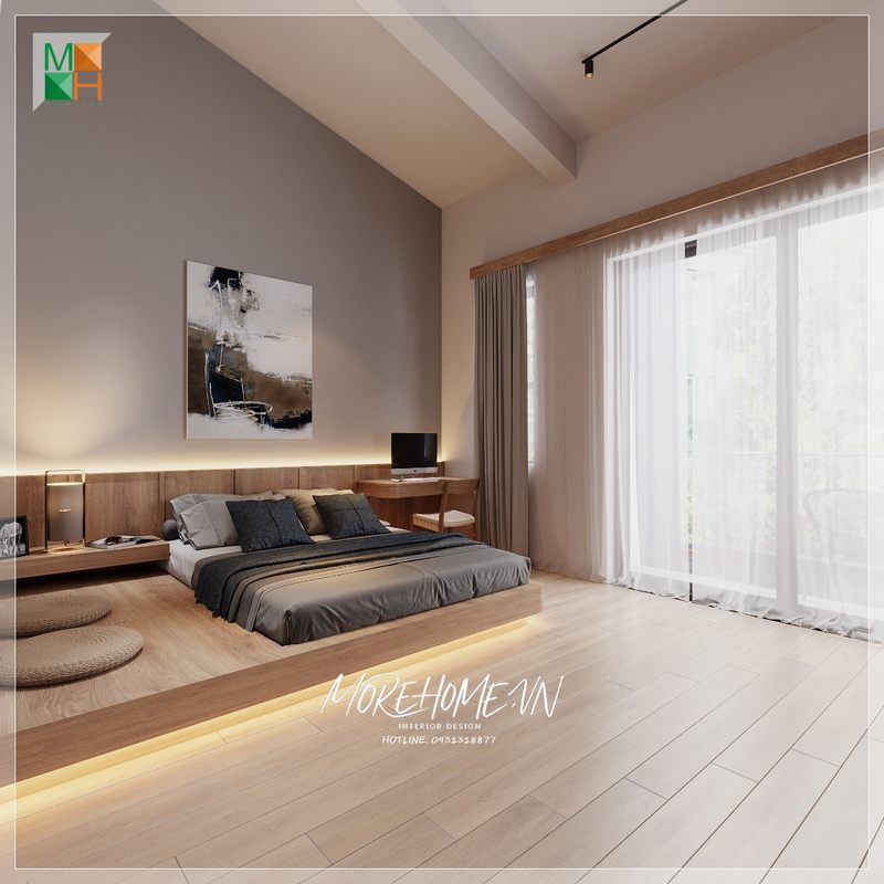 Giường ngủ bệt sự mộc mạc đơn giản tạo nên sự thoải mái tiện nghi khi sử dụng mang tới những giấc ngủ ngon.